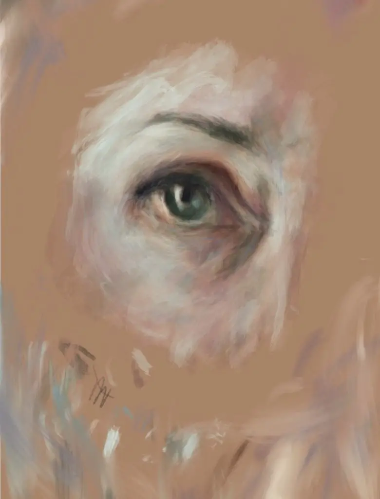 Painting an eye study in Procreate on the iPad Pro