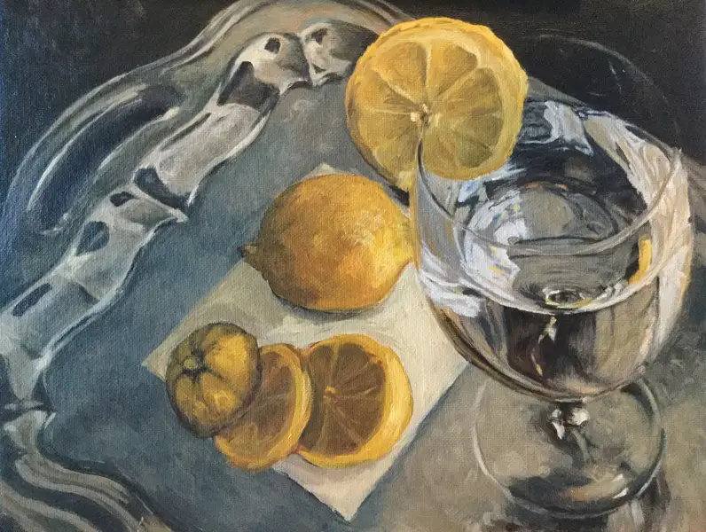 Lemon Water - tips for painting silver objects