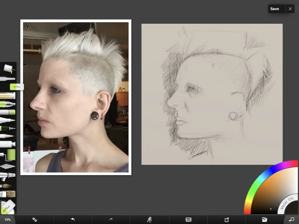 7 Portrait Painting Tips From The #30faces30days Challenge - tip 1, the sketch continued