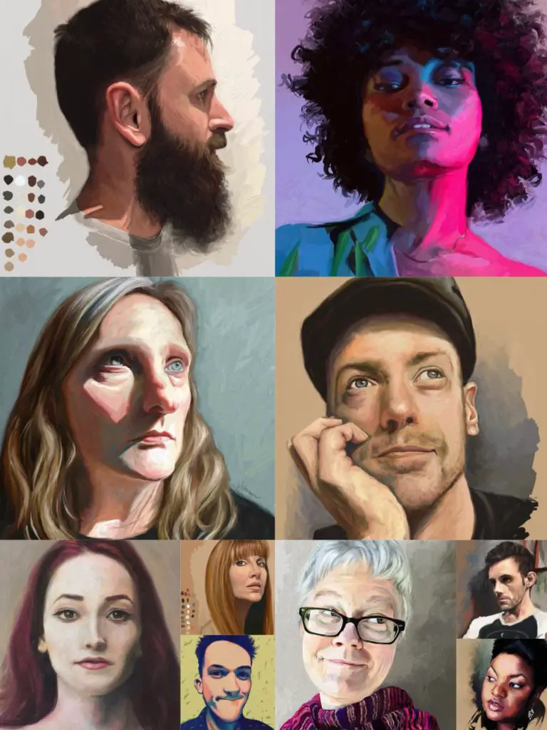 portrait challenge paintings - Final 10