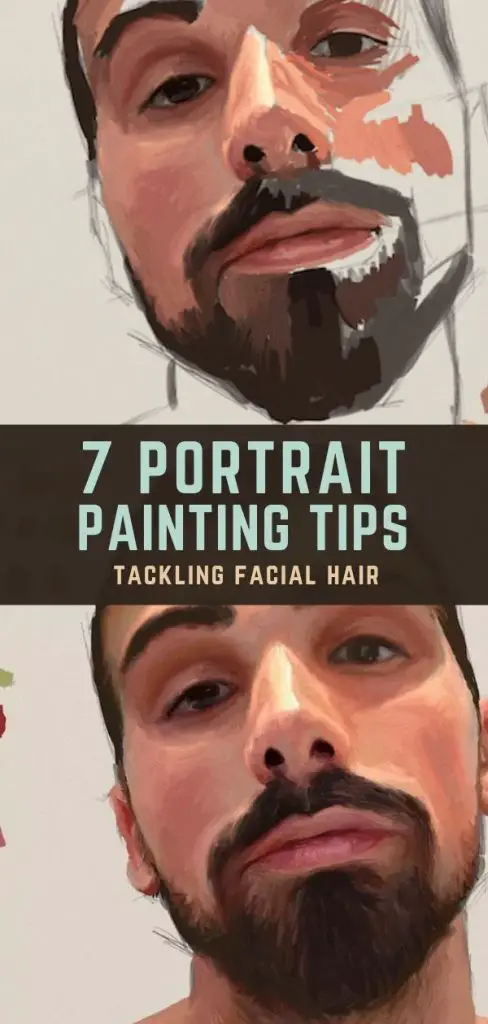 portrait tip facial hair pin