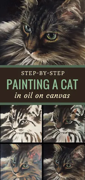 prescott pin 2 cat portrait painting