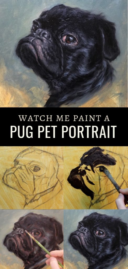 pug pin 2 pet portrait