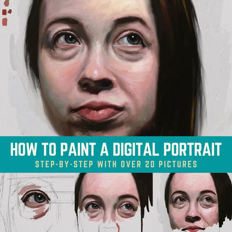 Digital portrait painting title card