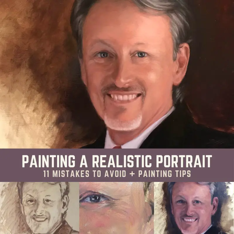 paint realistic portrait article title graphic